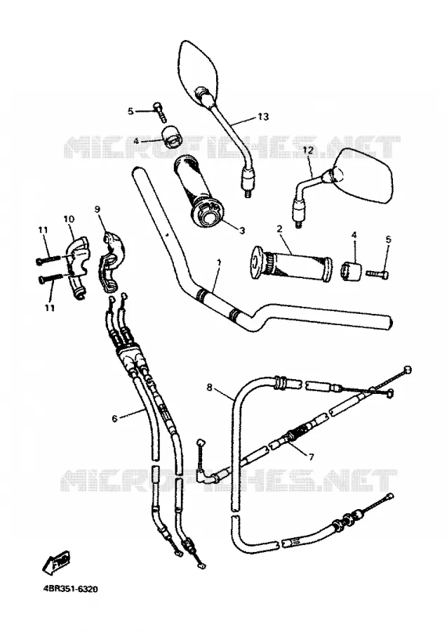 STUUR / KABEL Yamaha MOTO 600 1996 XJS DIVERSION  XJ600S