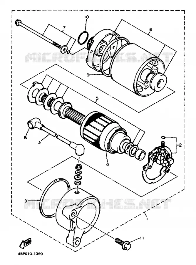 STARTMOTOR Yamaha MOTO 600 1996 XJS DIVERSION  XJ600S