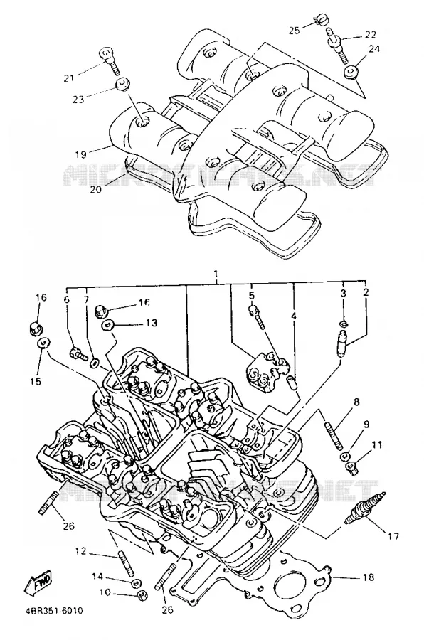 CILINDERKOP Yamaha MOTO 600 1996 XJS DIVERSION  XJ600S