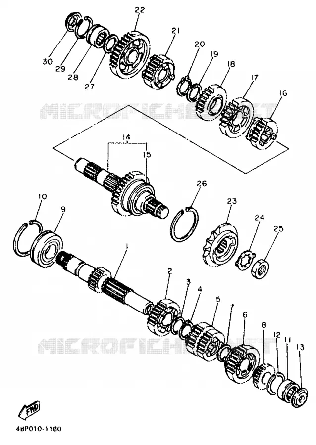 TRANSMISSIE Yamaha MOTO 600 1996 XJS DIVERSION  XJ600S