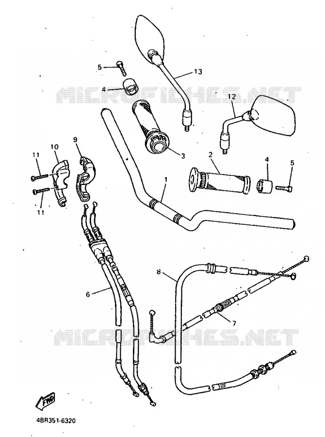 STUUR / KABEL Yamaha MOTO 600 1996 XJS DIVERSION  XJ600S