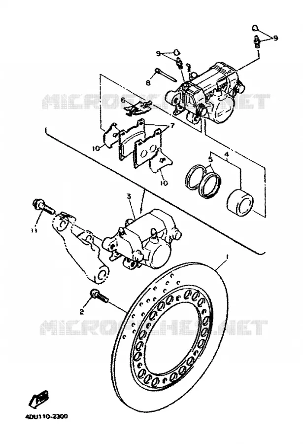REMKLAUW ACHTER Yamaha MOTO 600 1996 XJS DIVERSION  XJ600S