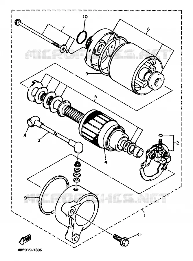 STARTMOTOR Yamaha MOTO 600 1996 XJS DIVERSION  XJ600S