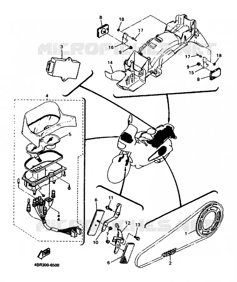 OPTIONELE ONDERDELEN - CHASSIS Yamaha MOTO 600 1996 XJS DIVERSION  XJ600S