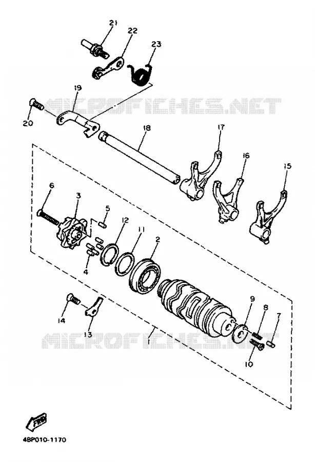 SCHAKELWALS / VORKEN Yamaha MOTO 600 1996 XJS DIVERSION  XJ600S