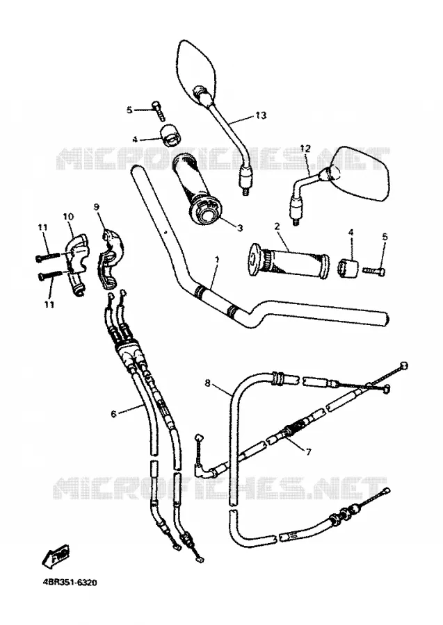 STUUR / KABEL Yamaha MOTO 600 1996 XJS DIVERSION  XJ600S