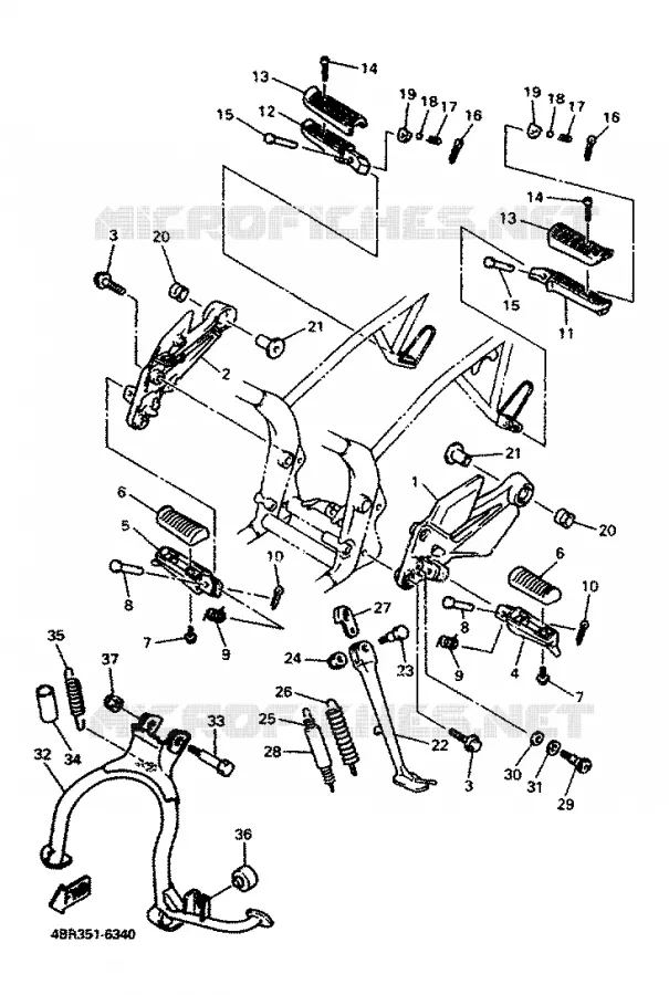 STANDAARD / VOETSTEUN Yamaha MOTO 600 1996 XJS DIVERSION  XJ600S