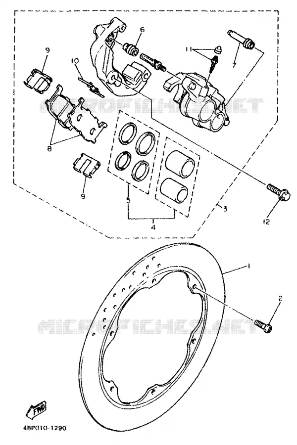 REMKLAUW VOOR Yamaha MOTO 600 1996 XJS DIVERSION  XJ600S