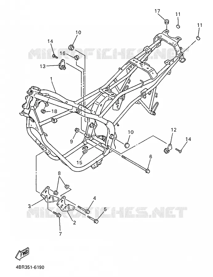 FRAME Yamaha MOTO 600 1997 XJS DIVERSION  XJ600S