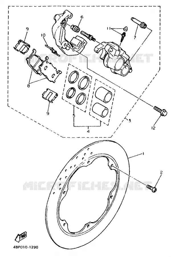 REMKLAUW VOOR Yamaha MOTO 600 1997 XJS DIVERSION  XJ600S