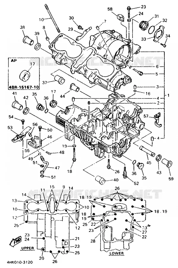 CARTERDELEN Yamaha MOTO 600 1997 XJS DIVERSION  XJ600S