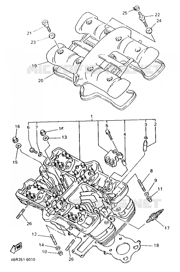 CILINDERKOP Yamaha MOTO 600 1998 XJS DIVERSION  XJ600S