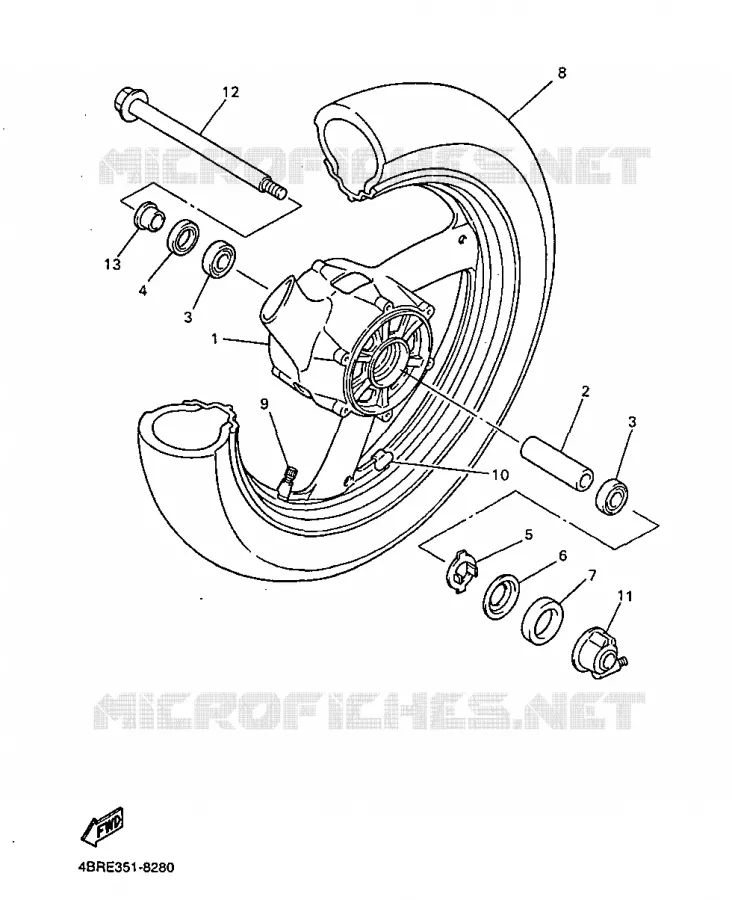 VOORWIEL Yamaha MOTO 600 1998 XJS DIVERSION  XJ600S