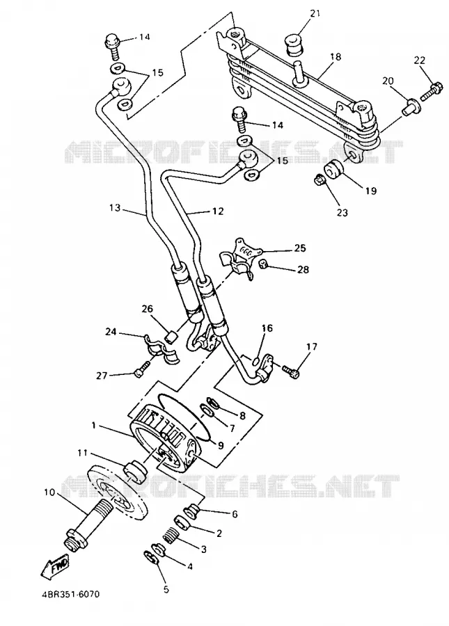 OLIEKOELER Yamaha MOTO 600 1998 XJS DIVERSION  XJ600S