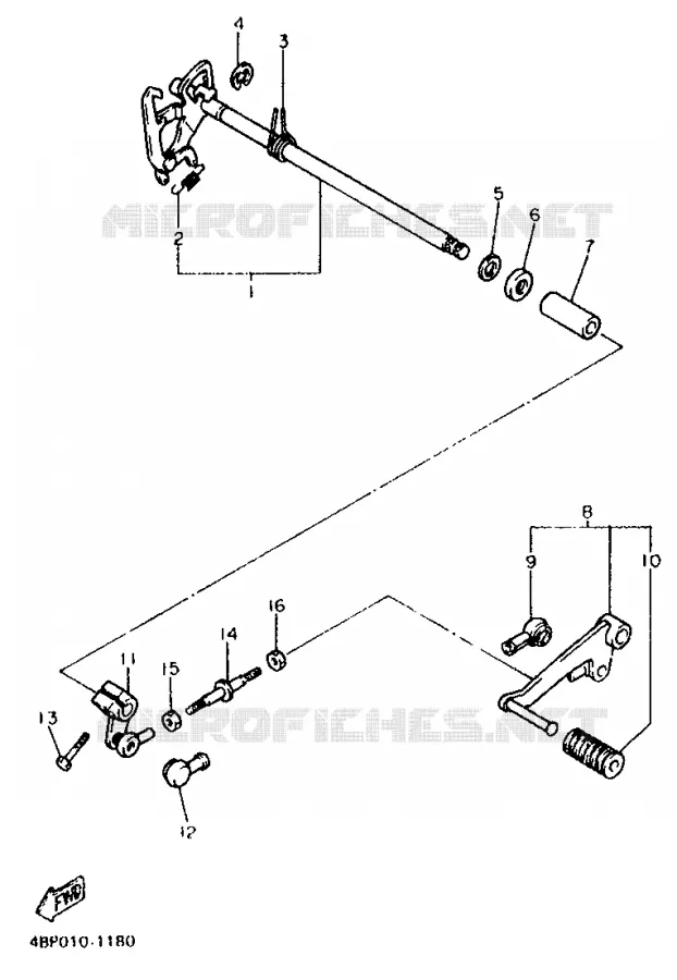 SCHAKEL PEDAAL Yamaha MOTO 600 1998 XJS DIVERSION  XJ600S