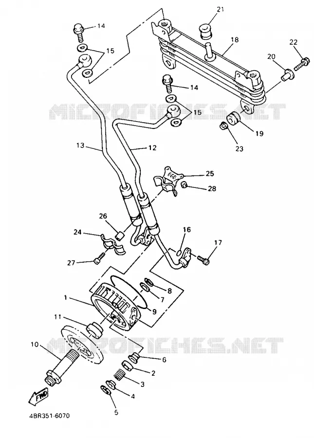 OLIEKOELER Yamaha MOTO 600 1998 XJS DIVERSION  XJ600S