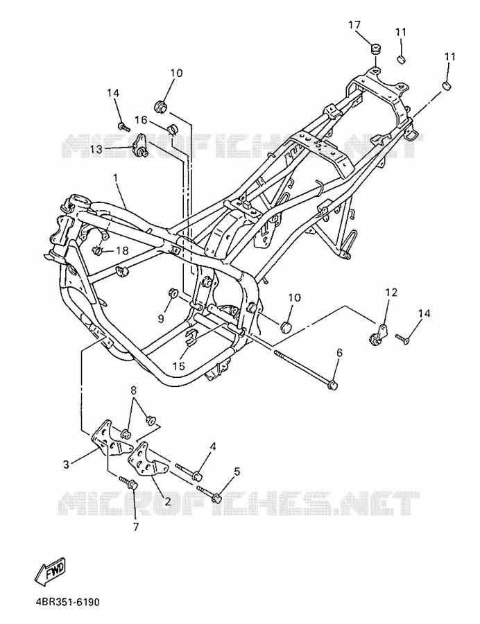 FRAME Yamaha MOTO 600 1998 XJS DIVERSION  XJ600S