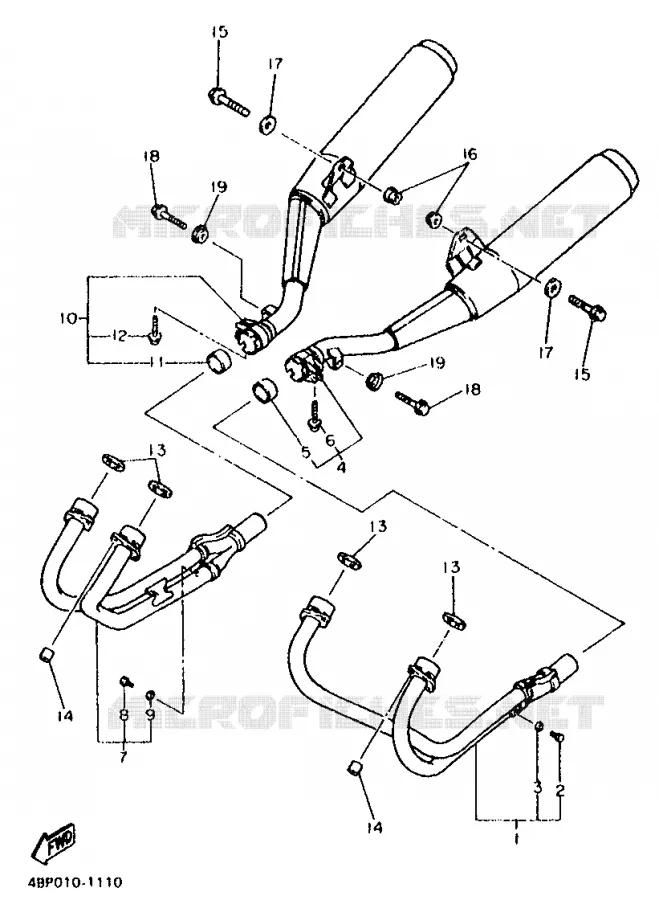 UITLAAT Yamaha MOTO 600 1998 XJS DIVERSION  XJ600S
