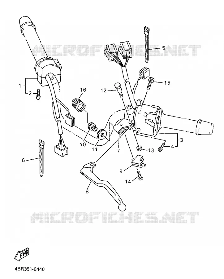 STUURSCHAKELAAR / HEVEL Yamaha MOTO 600 1998 XJS DIVERSION  XJ600S