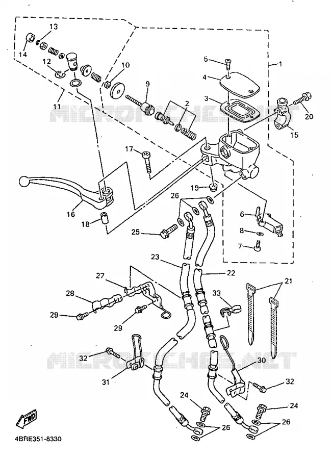 POMP VOOR Yamaha MOTO 600 1998 XJS DIVERSION  XJ600S