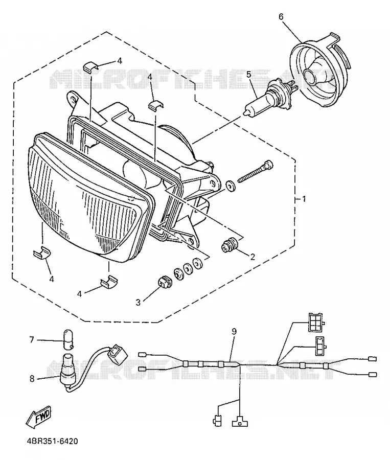 KOPLAMP Yamaha MOTO 600 1998 XJS DIVERSION  XJ600S
