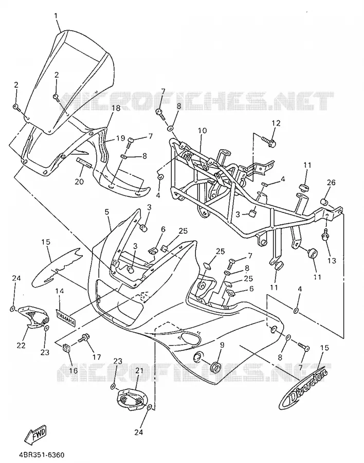 KAP 1 Yamaha MOTO 600 1998 XJS DIVERSION  XJ600S