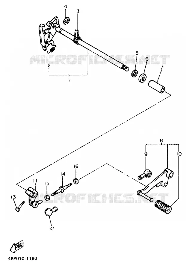 SCHAKEL PEDAAL Yamaha MOTO 600 1999 XJS DIVERSION  XJ600S