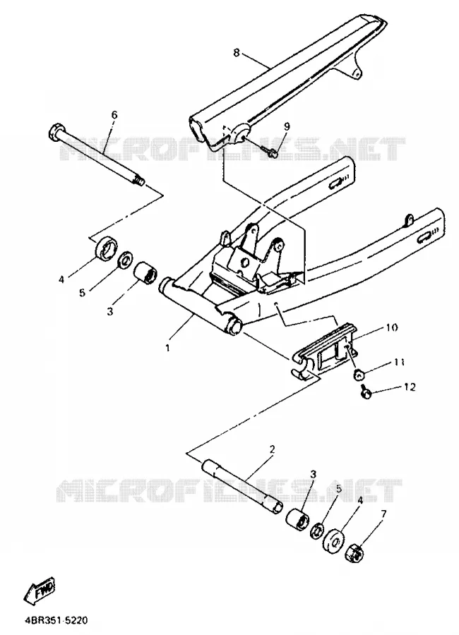 ACHTERBRUG Yamaha MOTO 600 1999 XJS DIVERSION  XJ600S