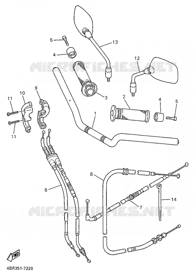 STUUR / KABEL Yamaha MOTO 600 1999 XJS DIVERSION  XJ600S