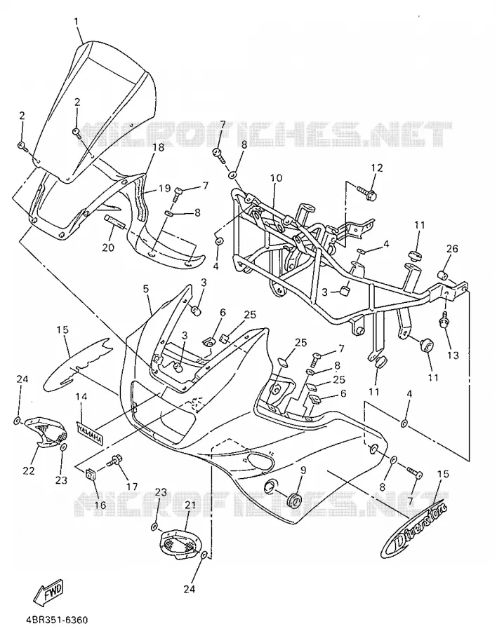 KAP 1 Yamaha MOTO 600 1999 XJS DIVERSION  XJ600S