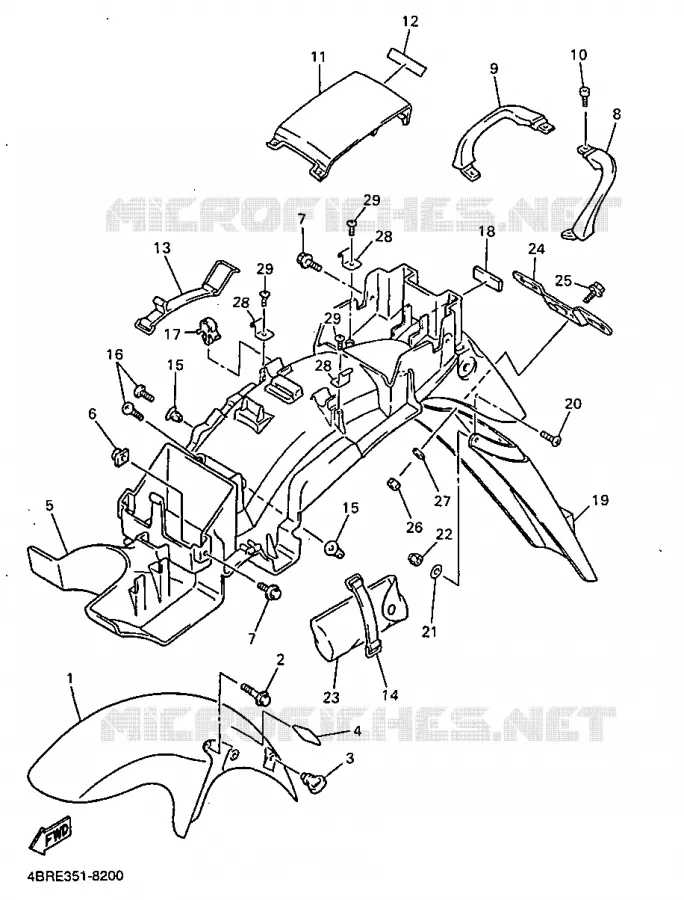 SPATBORD Yamaha MOTO 600 1999 XJS DIVERSION  XJ600S