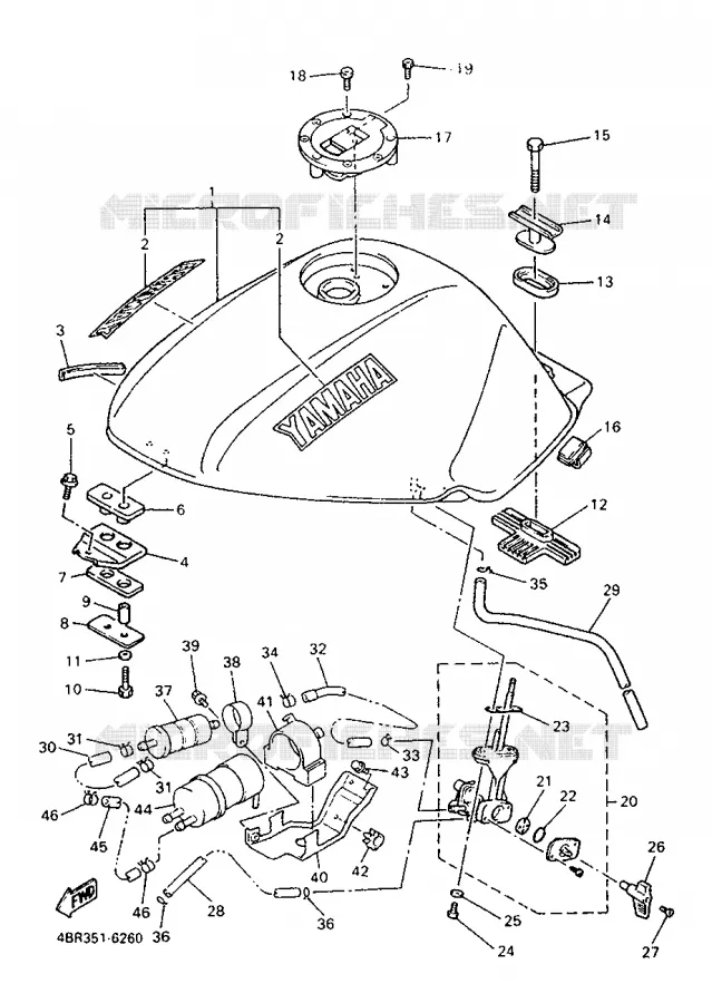 BENZINE TANK Yamaha MOTO 600 1999 XJS DIVERSION  XJ600S