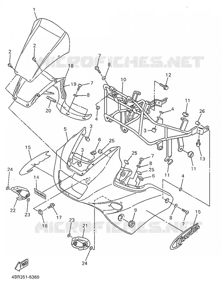 KAP 1 Yamaha MOTO 600 1999 XJS DIVERSION  XJ600S
