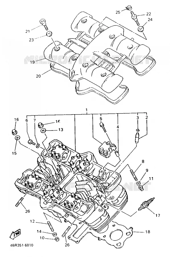 CILINDERKOP Yamaha MOTO 600 1999 XJS DIVERSION  XJ600S