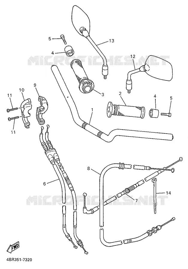 STUUR / KABEL Yamaha MOTO 600 1999 XJS DIVERSION  XJ600S