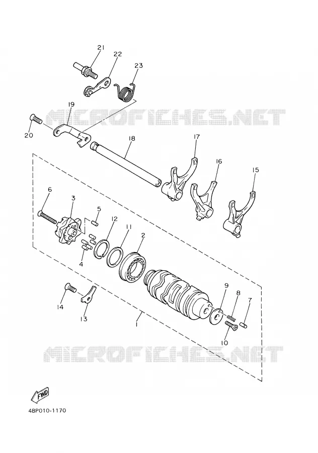 SCHAKELWALS Yamaha MOTO 600 2000 XJS DIVERSION  XJ600S