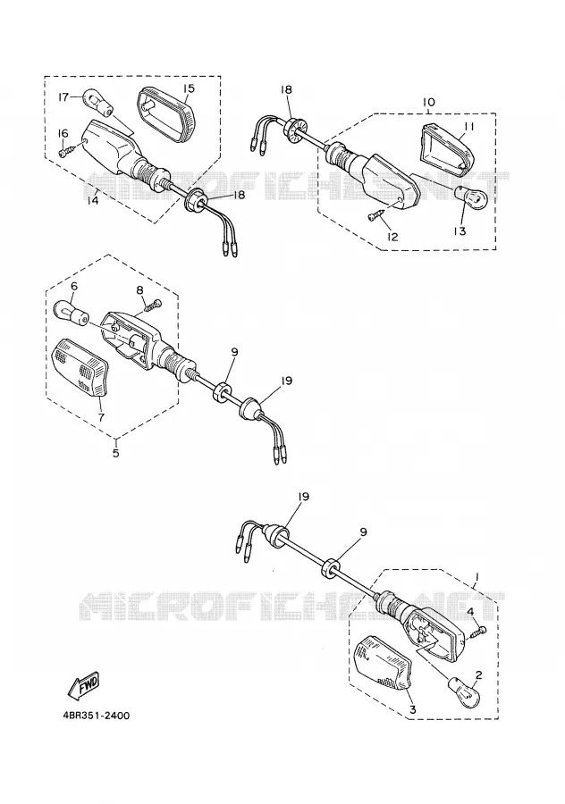 KNIPPERLICHT Yamaha MOTO 600 2000 XJS DIVERSION  XJ600S
