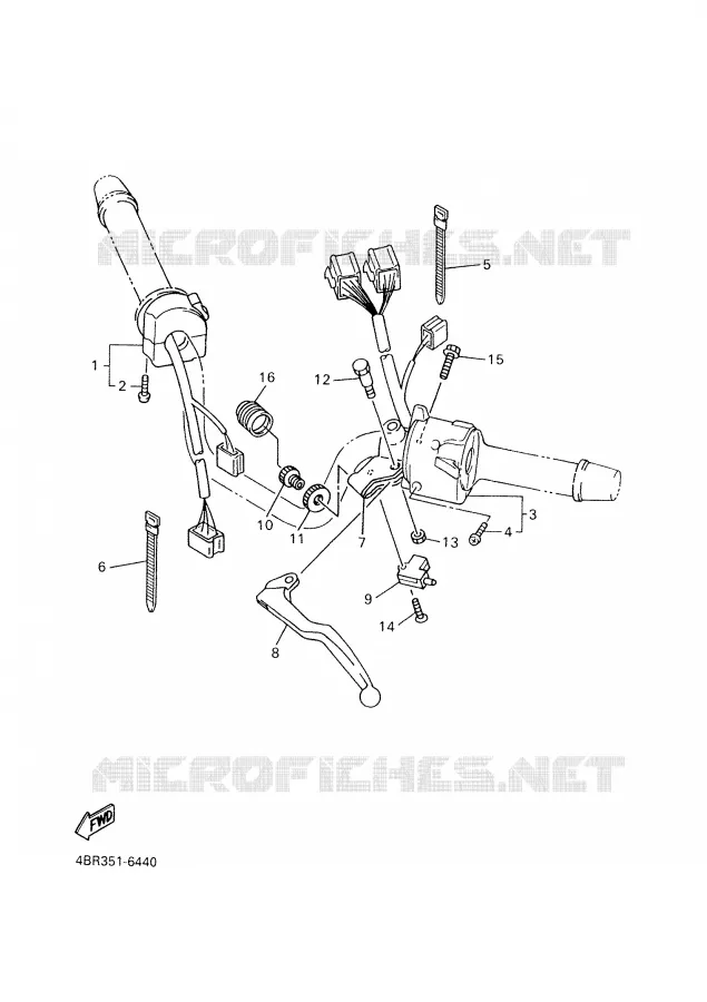 STUURSCHAKELAAR / HEVEL Yamaha MOTO 600 2000 XJS DIVERSION  XJ600S