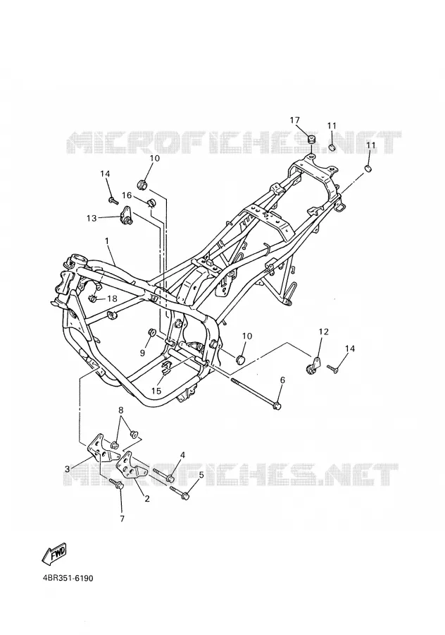 FRAME Yamaha MOTO 600 2001 XJS DIVERSION  XJ600S