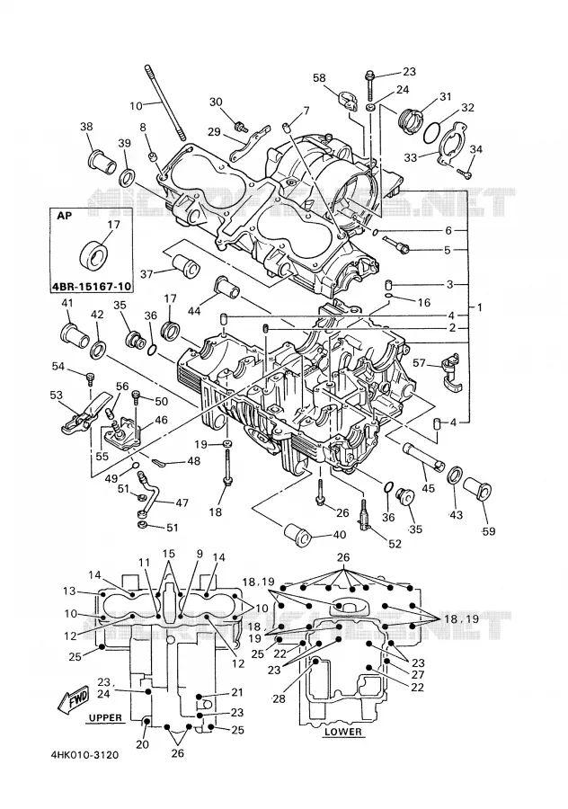 CARTERDELEN Yamaha MOTO 600 2001 XJS DIVERSION  XJ600S