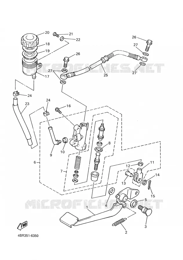 REMPOMP ACHTER Yamaha MOTO 600 2001 XJS DIVERSION  XJ600S