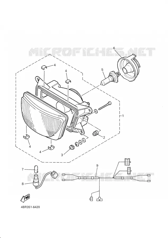 KOPLAMP Yamaha MOTO 600 2001 XJS DIVERSION  XJ600S