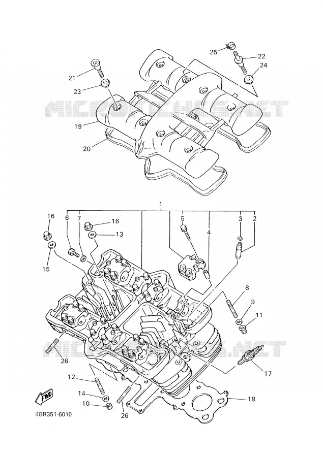 CILINDERKOP Yamaha MOTO 600 2001 XJS DIVERSION  XJ600S