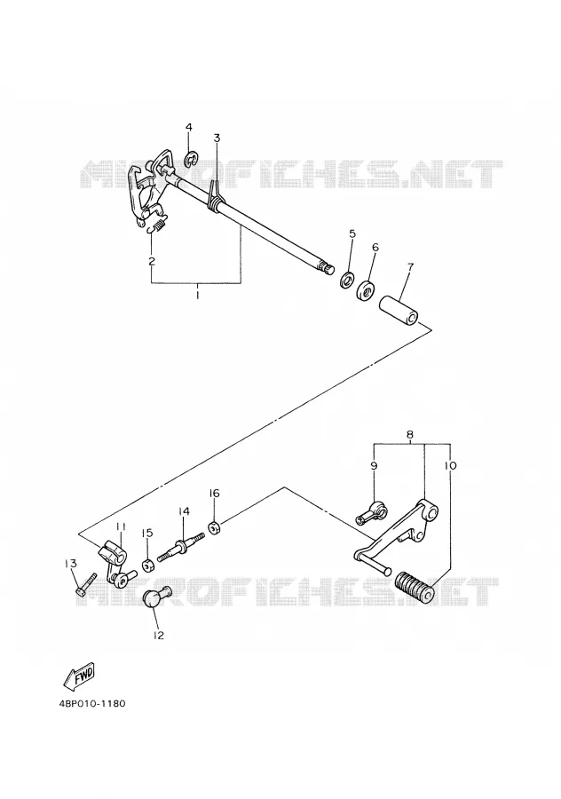 SCHAKEL PEDAAL Yamaha MOTO 600 2001 XJS DIVERSION  XJ600S