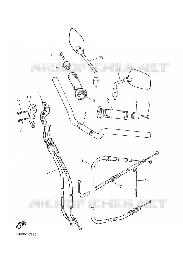STUUR / KABEL Yamaha MOTO 600 2002 XJS DIVERSION  XJ600S