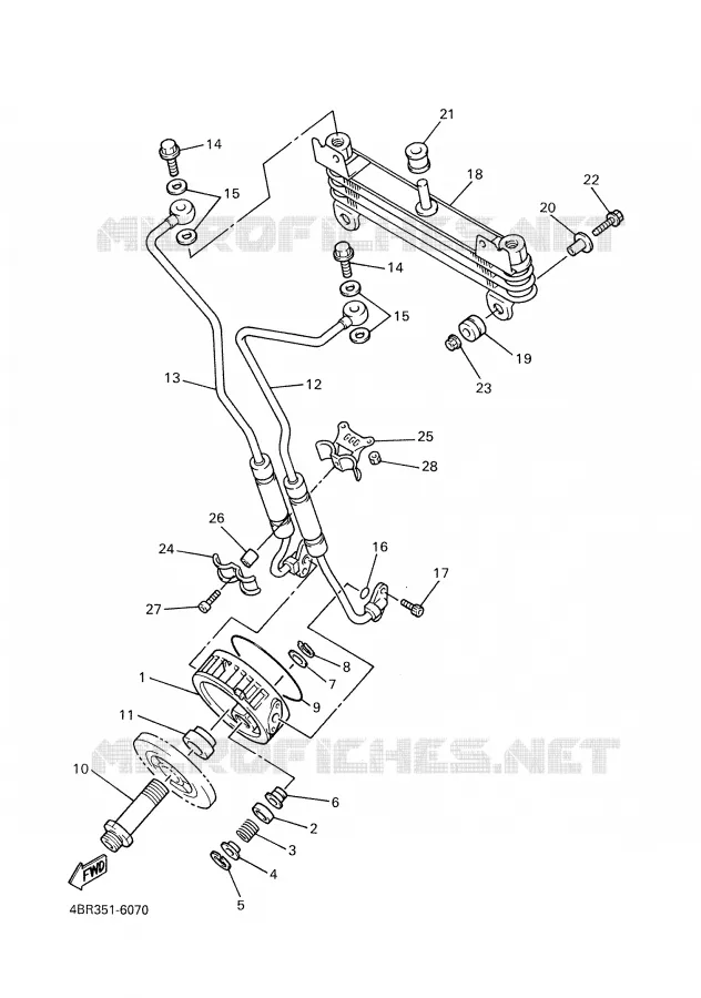 OLIEKOELER Yamaha MOTO 600 2002 XJS DIVERSION  XJ600S