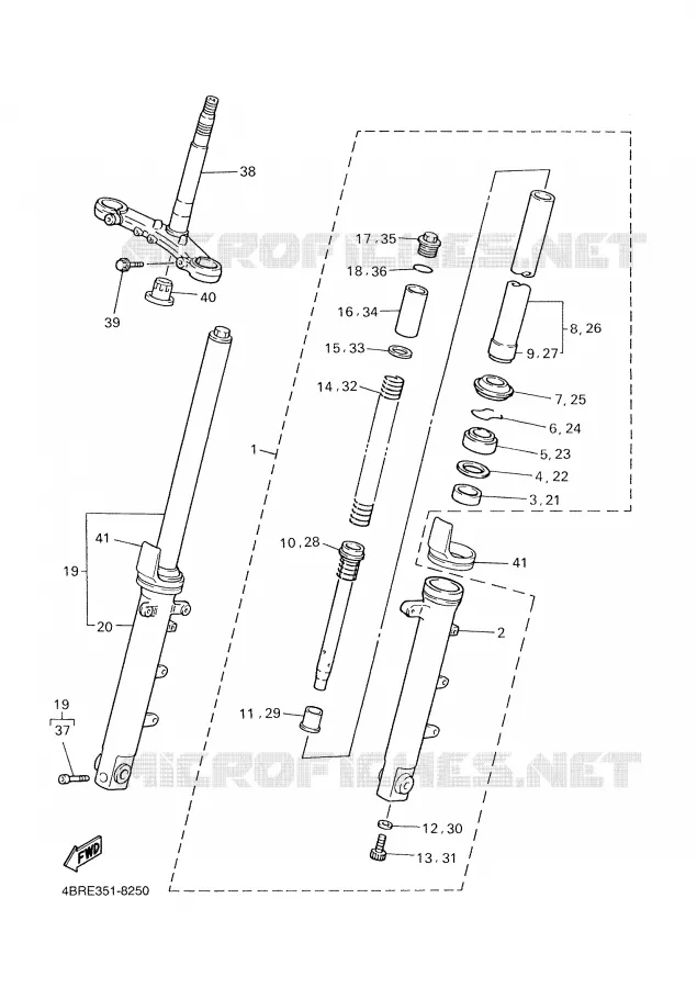 VOORVORK Yamaha MOTO 600 2002 XJS DIVERSION  XJ600S