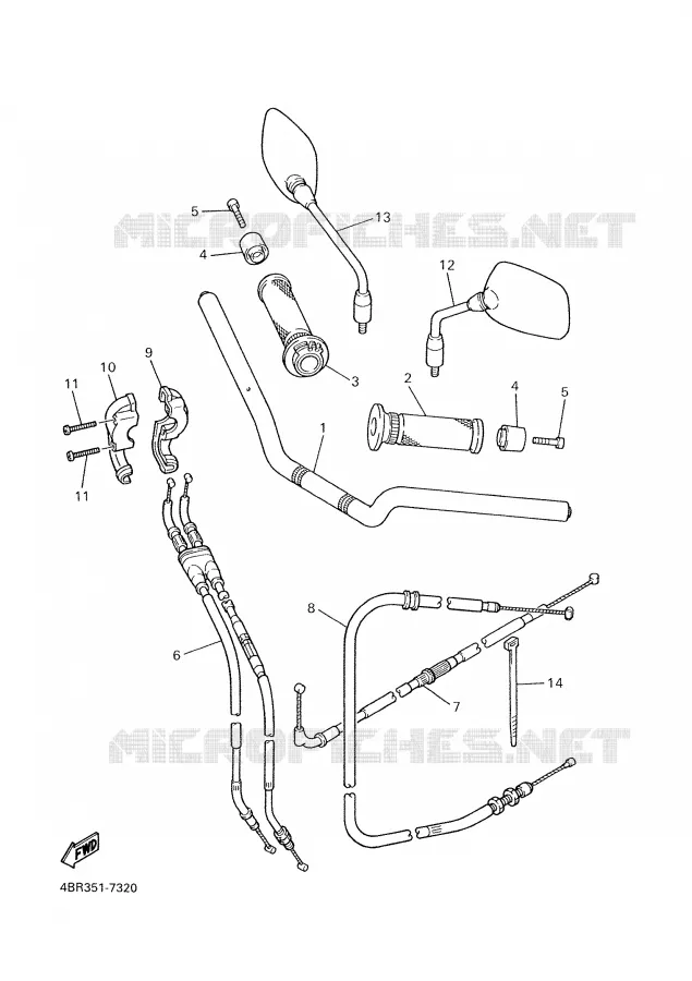 STUUR / KABEL Yamaha MOTO 600 2002 XJS DIVERSION  XJ600S