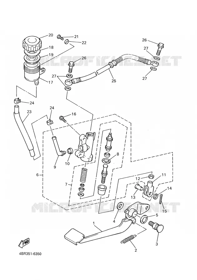 REMPOMP ACHTER Yamaha MOTO 600 2002 XJS DIVERSION  XJ600S