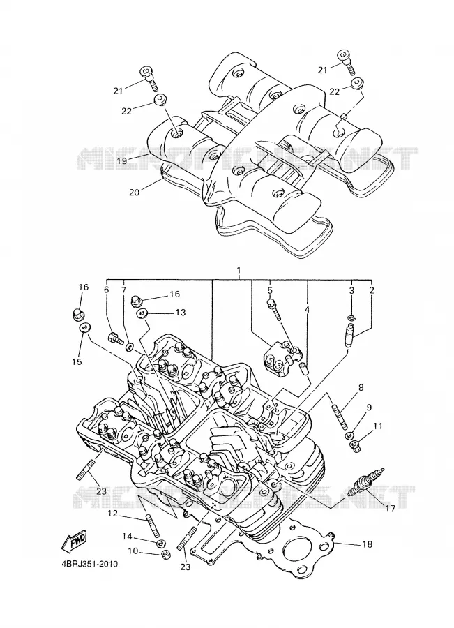 CILINDERKOP Yamaha MOTO 600 2002 XJS DIVERSION  XJ600S